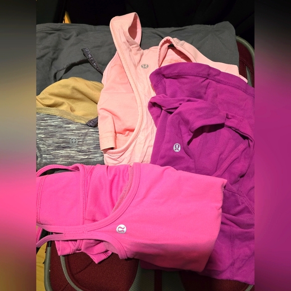 lululemon athletica Tops - Set of 4 Lululemon Pink Tale Blue and Purple Colors Activewear Set
